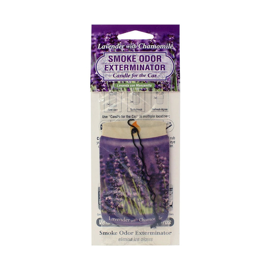 Smoke Odor Exterminator Car Air Freshener - Lavender & Chamomile