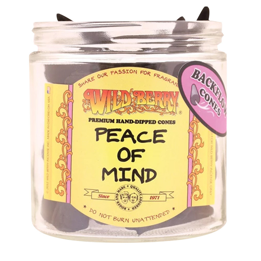 Wild Berry Back-Flow Incense Cones Pack of 25 - Peace of Mind