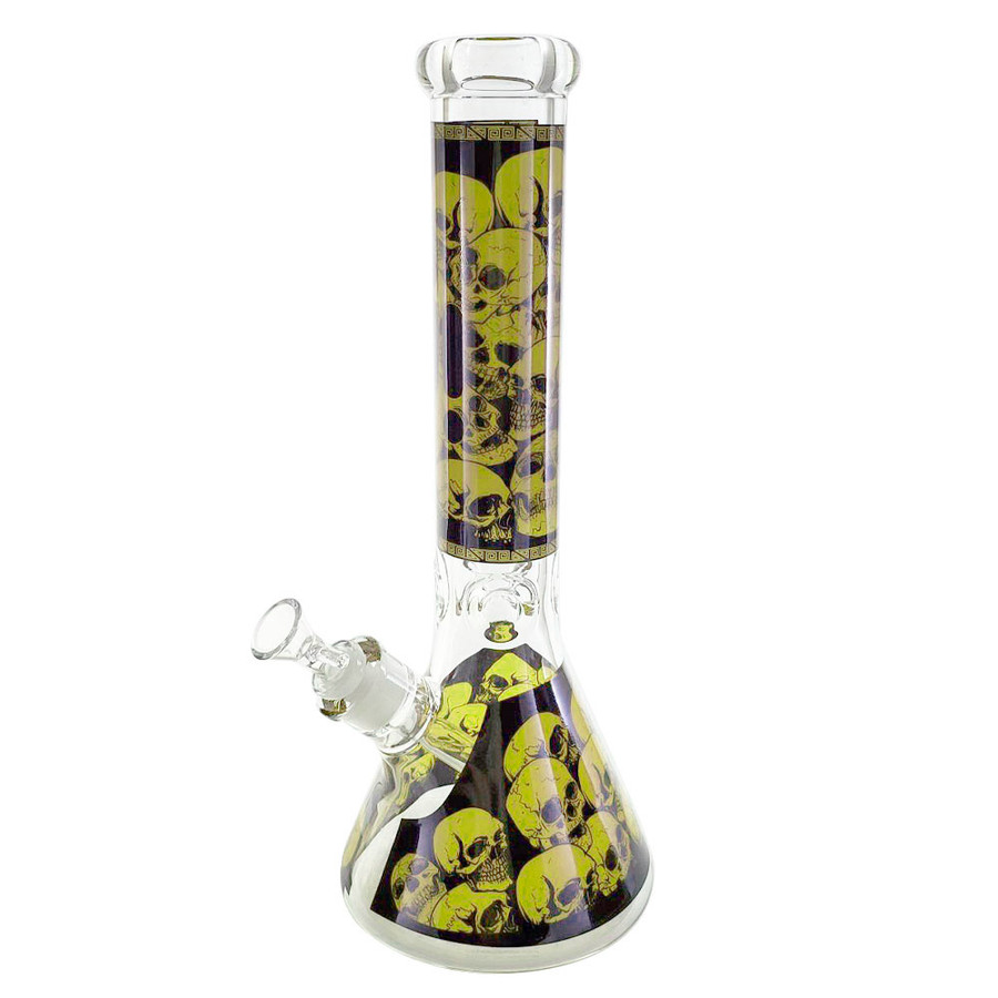 Infyniti 14" Beaker with Ice Pinch & Skull Print