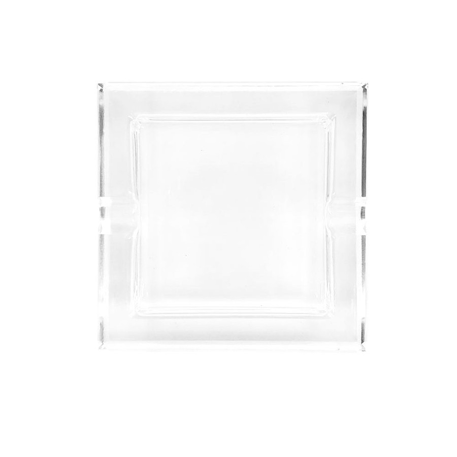 Glass Crystal Ashtray - Straight Square