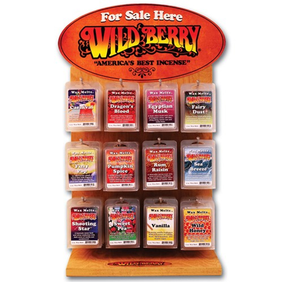 Wild Berry Wax 72 Piece Display w/ 6 of each 12 Wax Scents