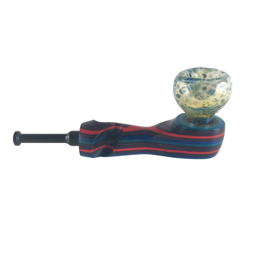 The Mill H-2 Hybrid Wood Pipe with Glass Bowl