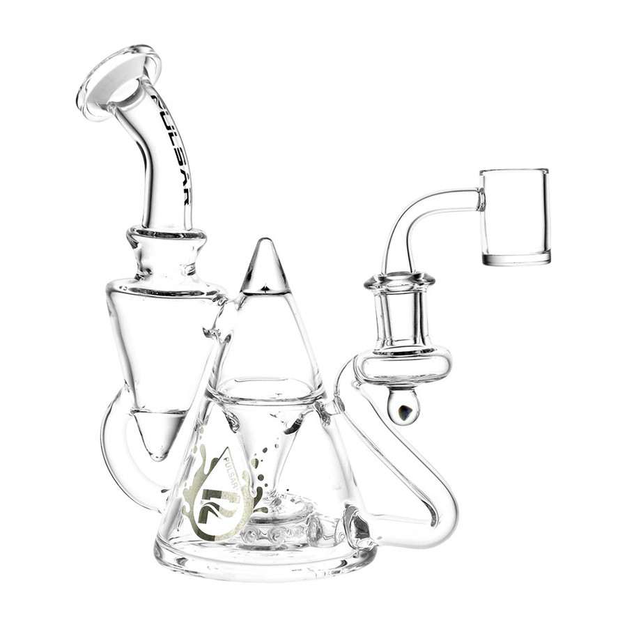 Pulsar Tea Pot Recycler Rig - 7.75" - 14mm F - Clear