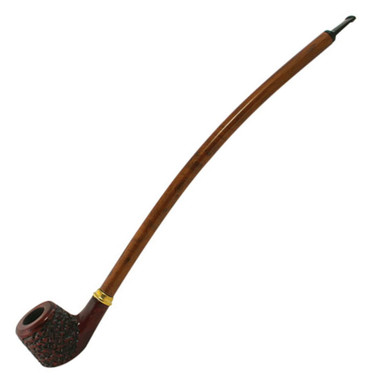 15" Curved Engraved Cherry Wood Shire Pipe