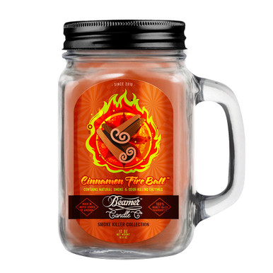 Beamer Candle Co - 12oz Glass Mason Jar - Cinnamon Fireball