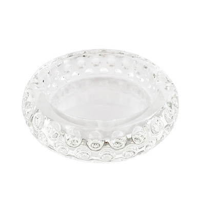 Glass Crystal Ashtray - Round Concave