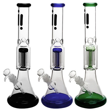 Infyniti 14" Beaker Lip Base Colour Accents with 8-Arm Tree Perc & Ice Pinch