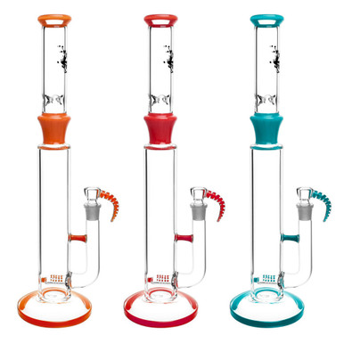 Pulsar 17.5" Straight Tube Water Pipe with Inline Perc - Assorted Colours