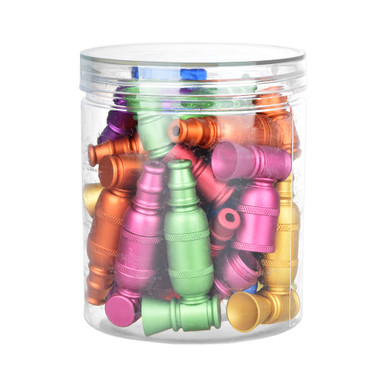 20PC Jug - Matte Aluminum Hand Pipe - 3" - Assorted Colors