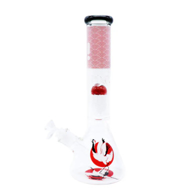 Infyniti Untamed Collection - 14" Beaker w/ 12-Arm Tree Perc Ice Pinch, Prints on Body & Bottom