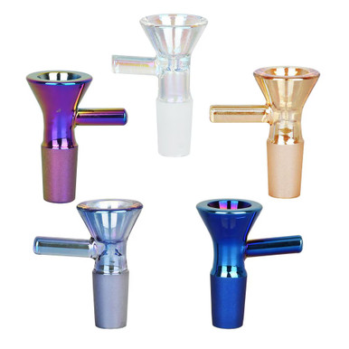 10CT BOX - Future Time Electroplated Glass Herb Slide - 14mm M