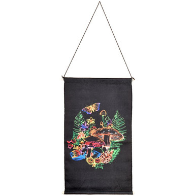 Threadheads  Wall Hanging - 18" x 11" Cosmic Mushroom
