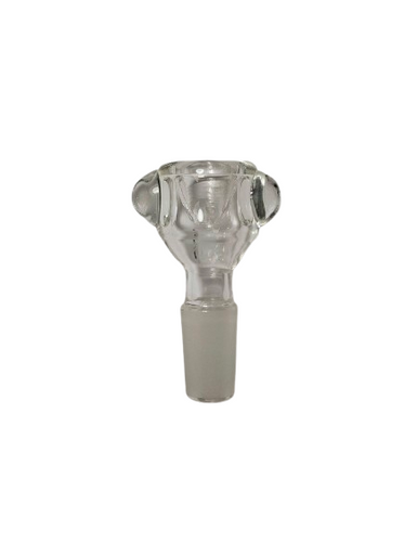 Clear Blown Bowl with Marble Handles 14mm