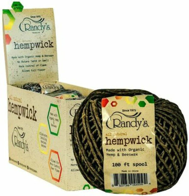 Randy's  100' Spool of Hemp Wick Display of 6