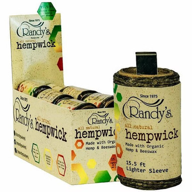 Randy's 15.5' Lighter Sleeve Hemp Wick Display of 18