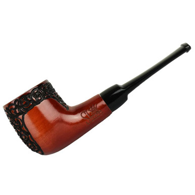 Pulsar Shire Pipes The English - Engraved Billiard Smoking Pipe - 5.5"