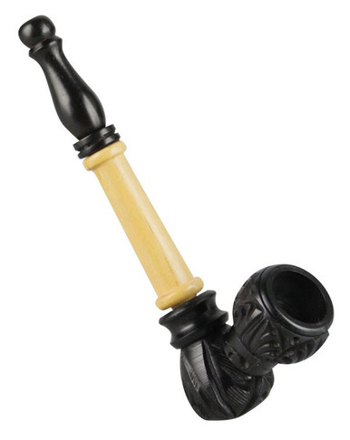 Multi Wood Carved Pipe - 5.5"