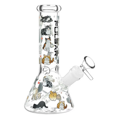 Pulsar Kitten Corral Beaker Glass Water Pipe - 7.75" / 14mm F