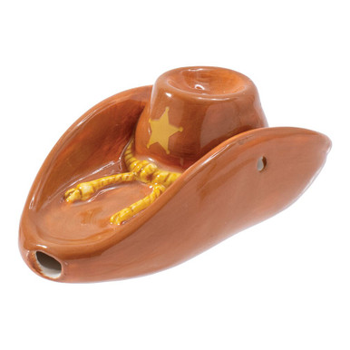 Wacky Bowlz Ceramic Pipe - 4" Cowboy Hat