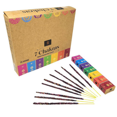 SONAVI 7 Chakras Artisan Handcrafted Incense Sticks | 25g | 12pk Box