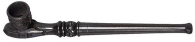Lakeside Reverie Carved Wood Smoking Pipe - 6"