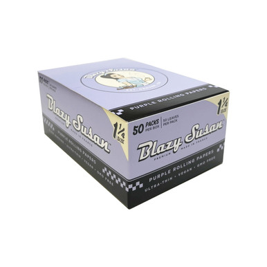 Blazy Susan Purple Rolling Papers - 50pk/1 1/4" /50PC DISPLAY