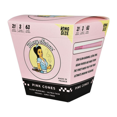 Blazy Susan Pink Pre-Rolled Cones - King Size Slim / 3pk/21PC DISPLAY