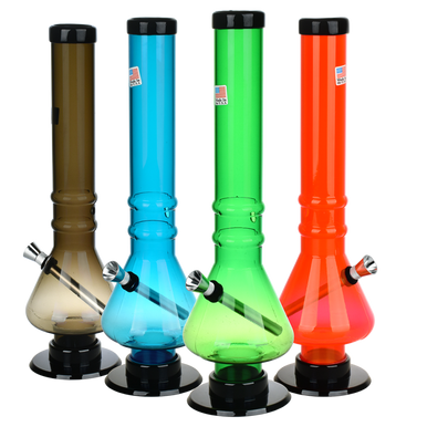 Beaker Base Acrylic Water Pipe - 12" /  Colors Vary