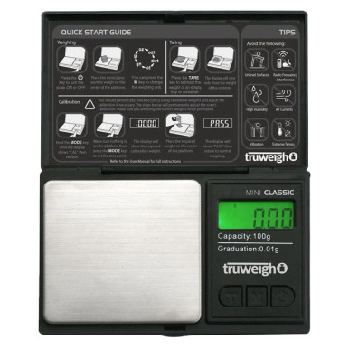 Truweigh Mini Classic Digital Mini Scale- 100g x 0.01g Black