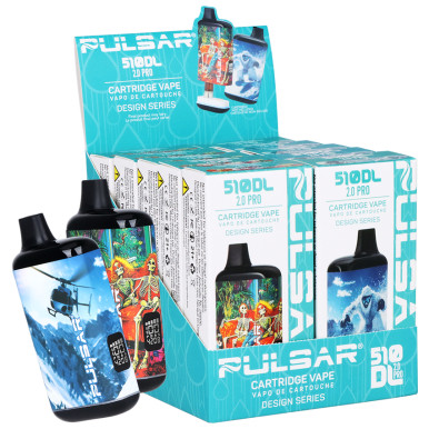 Pulsar 510 DL 2.0 PRO Design Series VV Vape Bar - 1000mAh / Series 3 / Assorted /10CT DISPLAY