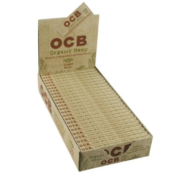 OCB Organic Hemp Rolling Papers - Single Wide/24pc Display
