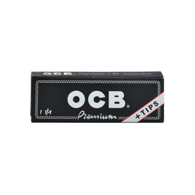 OCB Premium Rolling Papers & Tips - 50pk / 1 1/4"/24PC DISP