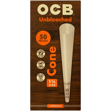 OCB Pre-Rolled Cones Mini Tower - 1 1/4"/Virgin/50PC