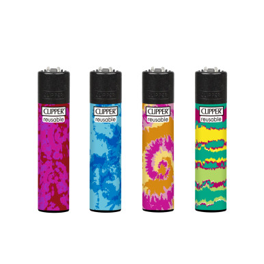 Clipper Lighter - Tie Dye/48PC DISPLAY
