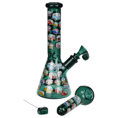 Pulsar Greatest Hits Series Glow Herb Pipe Duo - V-Dubz / 10" / 14mm F