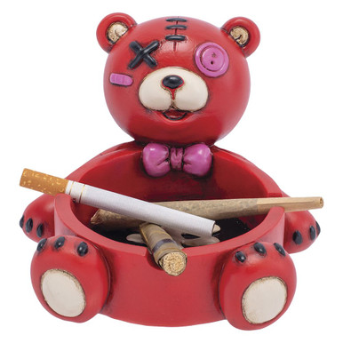 Fujima Zombie Bear Polyresin Ashtray  5.75"x4.9"