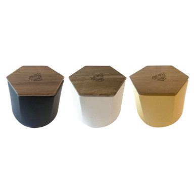 BRNT Malua - Concrete Storage Jar with Walnut Lid