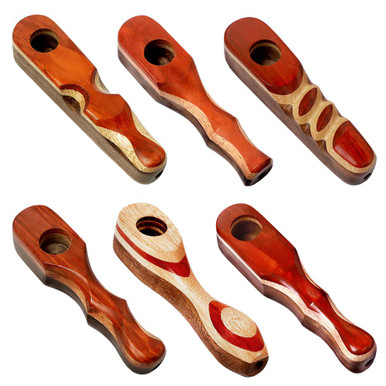 Padauk Wood Spoon Pipe - 4" / Styles Vary