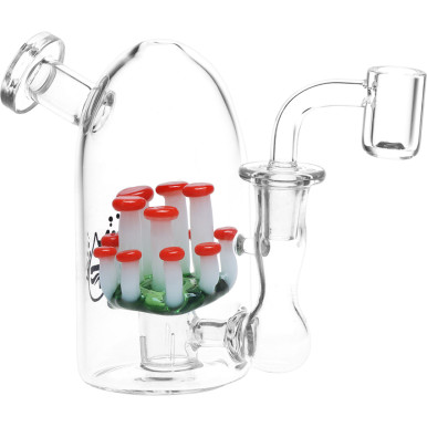 Pulsar There's Not Mushroom Left In Here Mini Glass Dab Rig - 4.75" / 14mm F