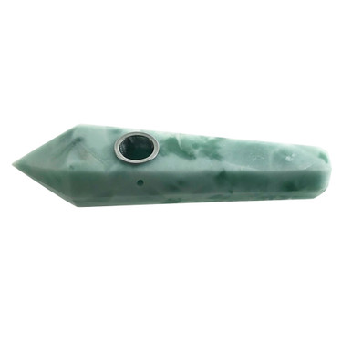 Green Snowflake Crystal Pipe