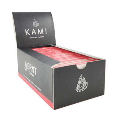 BRNT Kami Unbleached Rolling Papers with Tips - Display of 22