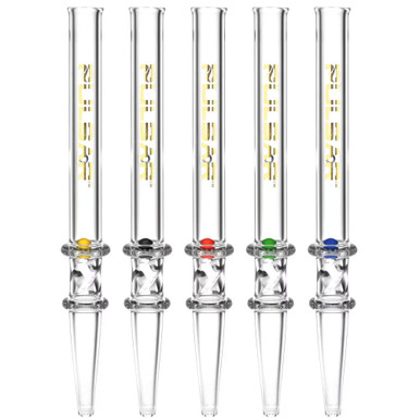 5PC BUNDLE - Pulsar Quartz Dab Straw w/ Spin Pearl - 6"