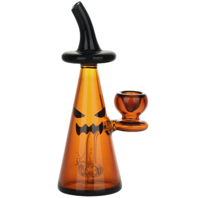 6.5" Pulsar Halloween Glass Bubbler