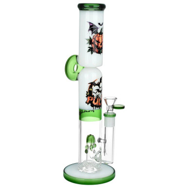 13" Pulsar Double Stacked Halloween Glass Water Pipe / 14mm F