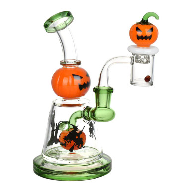 7" Halloween Ball Rig Set w Carb Cap / Terp Pearls 14mm F