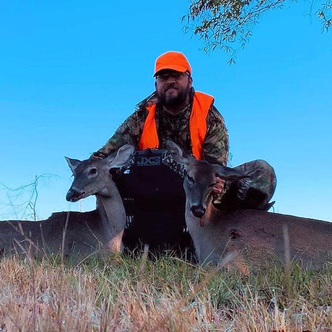 Double Down On Two Whitetails Does From Tree Saddle