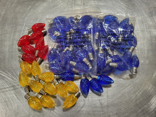 Outdoor Rosary Bulb Replacement Kit -  YELLOW Cross