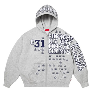 SUPREME HEATHER GREY LEAGUE CHAMPS ZIP