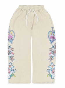 WE ARE RIGHTEOUS CREAM RISEN KING SWEATPANTS