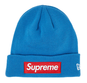 SUPREME X NEW ERA BLUE BOX LOGO BEANIE
